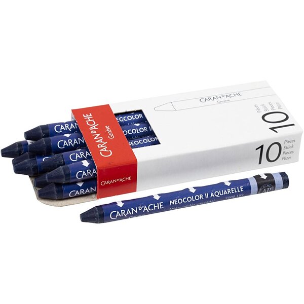 Caran Dache CARAN D’ACHE Neocolor II, L: 10 cm, dikte 8,5 mm, prussian blue (159), 10 stuk/ 1 doos