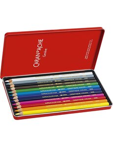 Caran Dache CARAN D’ACHE Supracolor II aquarelpotloden, L: 17 cm, vulling 3.8 mm, diverse kleuren, 12 stuk/ 1 doos