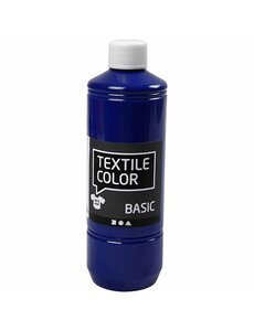 Creativ Company Textielkleur, primair blauw, 500 ml/ 1 fles