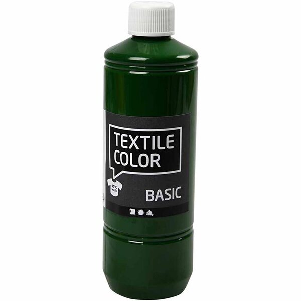 Creativ Company Textielkleur, gras groen, 500 ml/ 1 fles