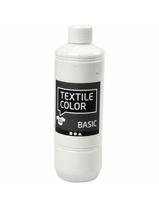 Creativ Company Textielkleur, wit, 500 ml/ 1 fles