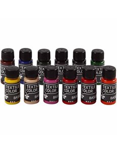 Creativ Company Textielkleur, 12x50 ml/ 1 doos