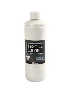 Creativ Company Textielkleur, dekkend, dek wit, 500 ml/ 1 fles