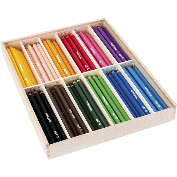 EDU3 Edu Jumbo Kleurpotlood, dikte 10 mm, vulling 6,25 mm, diverse kleuren, 12x12 stuk/ 1 doos