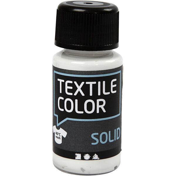 Creativ Company Textielkleur, dekkend, wit, 50 ml/ 1 fles