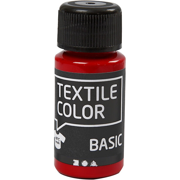 Creativ Company Textielkleur, rood, 50 ml/ 1 fles