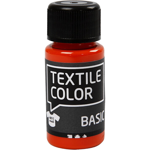 Creativ Company Textielkleur, oranje, 50 ml/ 1 fles