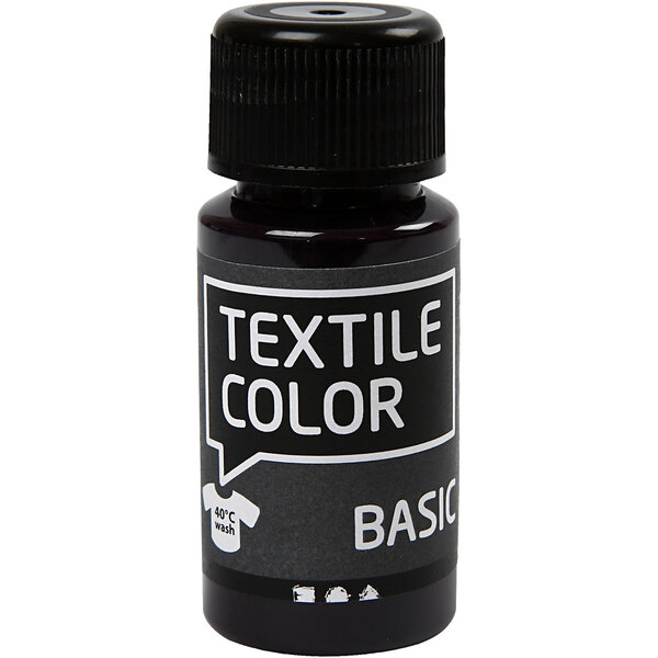 Creativ Company Textielkleur, rood paars, 50 ml/ 1 fles
