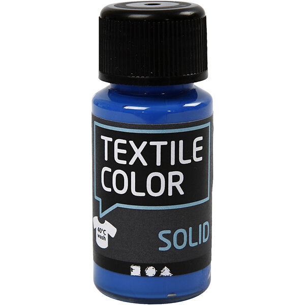 Creativ Company Textielkleur, dekkend, brilliant blauw, 50 ml/ 1 fles