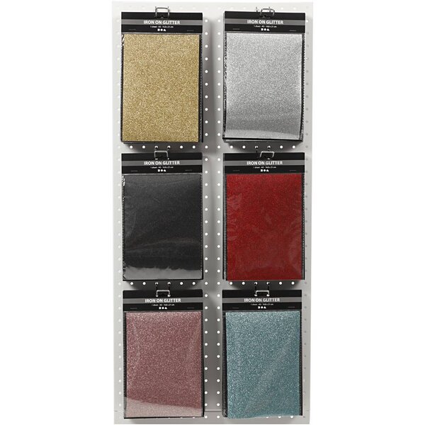Creativ Company Opstrijkfolie, vel 148x210 mm, glitter, diverse kleuren, 6x10 vel/ 1 doos