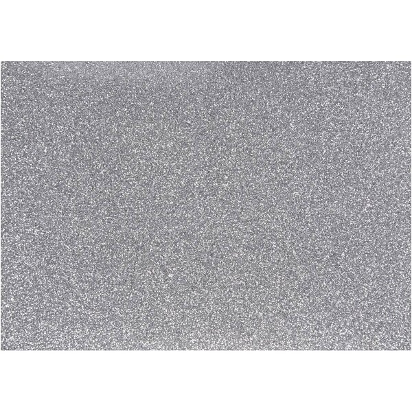 Creativ Company Opstrijkfolie, A5, vel 148x210 mm, glitter, zilver, 1 vel