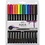 Creativ Company Aquarelmarker, lijndikte 2+4-8 mm, standaardkleuren, 12 stuk/ 1 doos