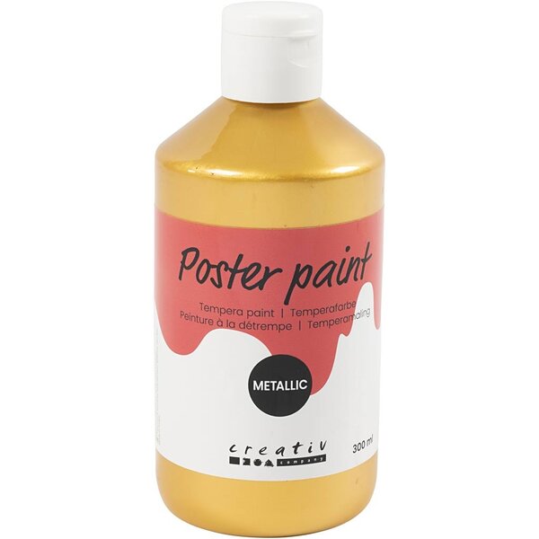 Creativ Company Tempera Verf Metallic , goud, 300 ml/ 1 doos