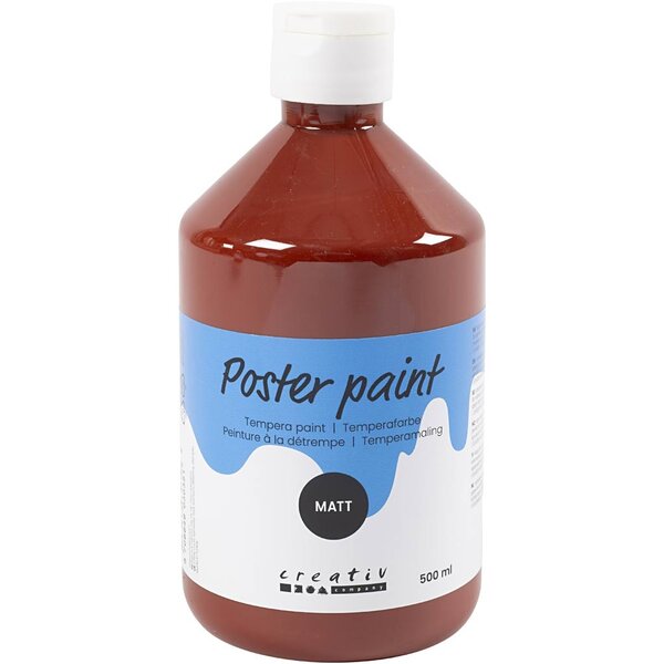 Creativ Company Tempera Verf Mat, bruin, 500 ml/ 1 fles
