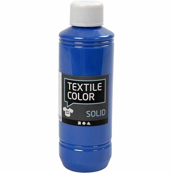Creativ Company Textielkleur, dekkend, brilliant blauw, 250 ml/ 1 fles