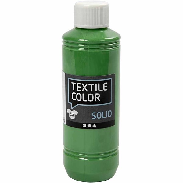 Creativ Company Textielkleur, dekkend, brilliant groen, 250 ml/ 1 fles