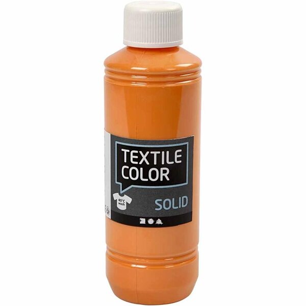 Creativ Company Textielkleur, dekkend, oranje, 250 ml/ 1 fles