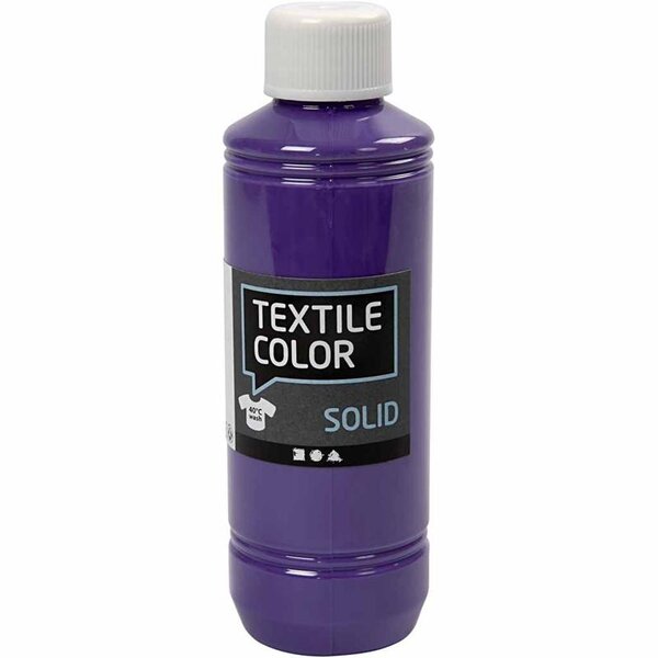 Creativ Company Textielkleur, dekkend, paars, 250 ml/ 1 fles