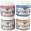 Kreul Mucki Vingerverf, metallic blauw, goud metallic, metallic roze, zilver metallic, 4x150 ml/ 1 doos