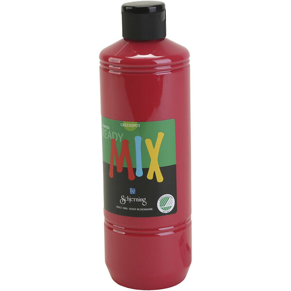 Schjerning Greenspot Plakaatverf, matt, primair rood, 500 ml/ 1 fles