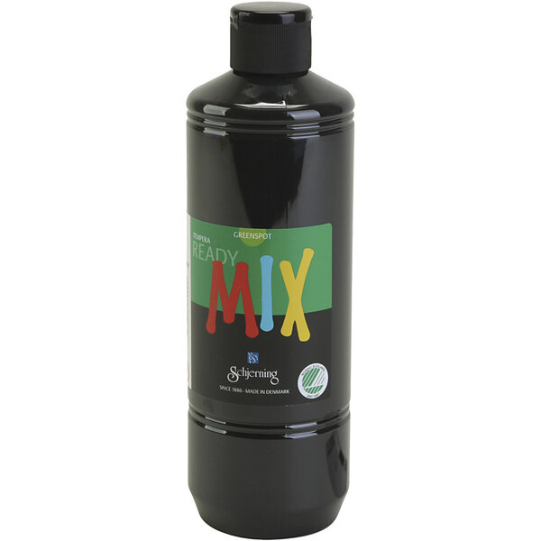 Schjerning Greenspot Plakaatverf, matt, zwart, 500 ml/ 1 fles