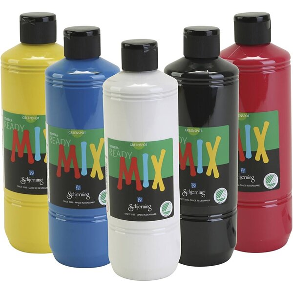 Schjerning Greenspot Plakaatverf, matt, diverse kleuren, 5x500 ml/ 1 doos