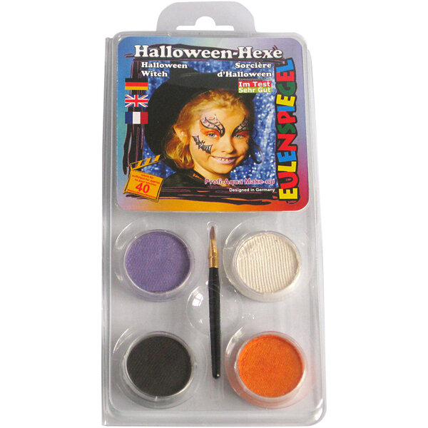 Eulenspiegel Eulenspiegel Schmink - Motieven set, halloween heks, diverse kleuren, 1 set