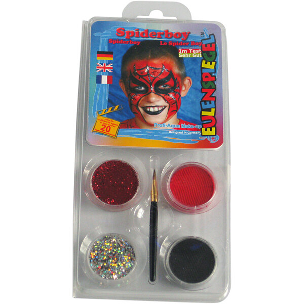 Eulenspiegel Eulenspiegel Schmink - Motieven set, spiderman, diverse kleuren, 1 set