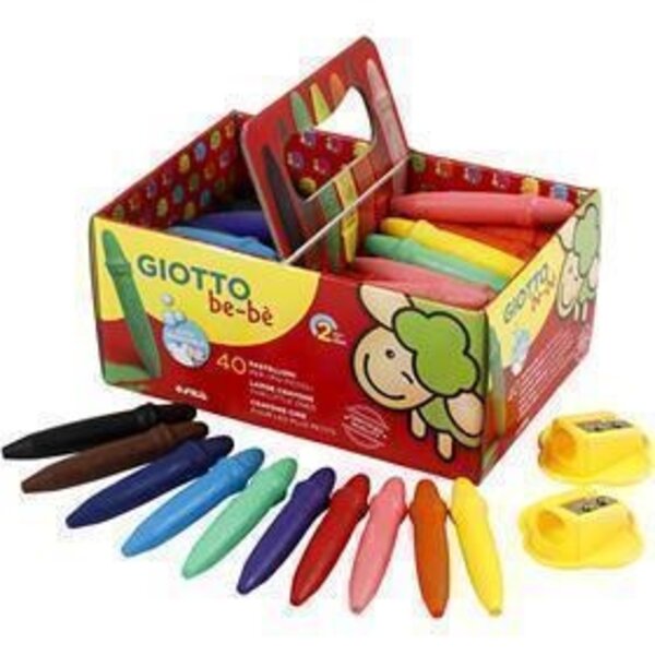 GIOTTO Waskrijt, L: 7 cm, d 11 mm, 40 stuk/ 1 doos