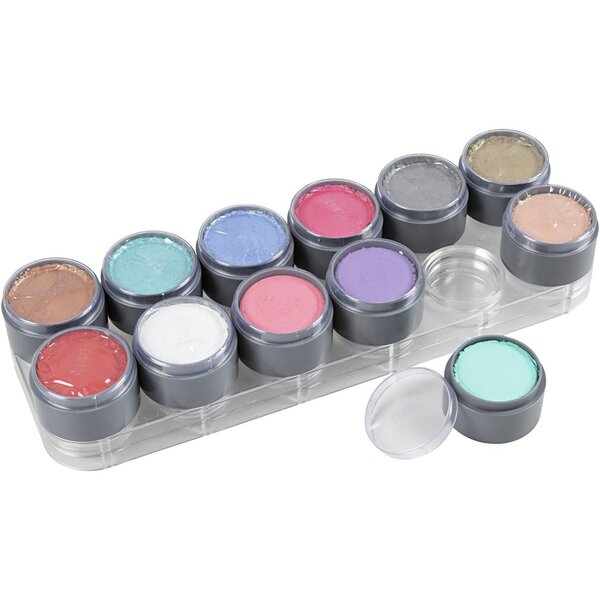 Grimas Grimas Schmink - Schminkpalet, diverse kleuren, 12x15 ml/ 1 stuk