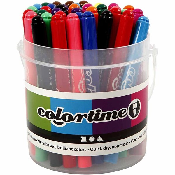 Colortime Colortime stiften, lijndikte 5 mm, diverse kleuren, 42 stuk/ 1 doos