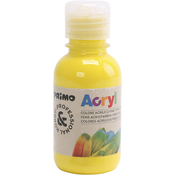 PRIMO PRIMO luxe acrylverf, primair geel, 125 ml/ 1 fles