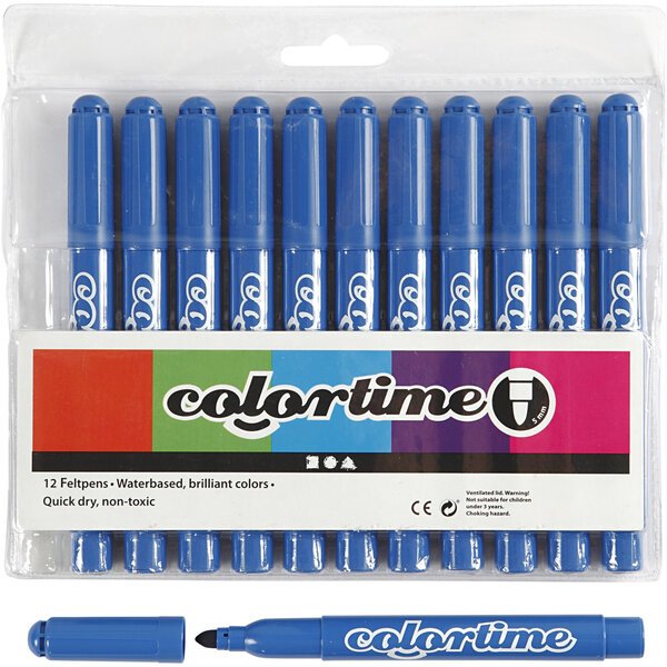 Colortime Colortime stiften, lijndikte 5 mm, azure, 12 stuk/ 1 doos