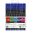 Colortime Colortime fineliners, lijndikte 0,6-0,7 mm, donkerblauw, 12 stuk/ 1 doos