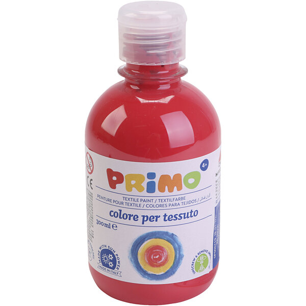 PRIMO Textielverf, rood, 300 ml/ 1 fles