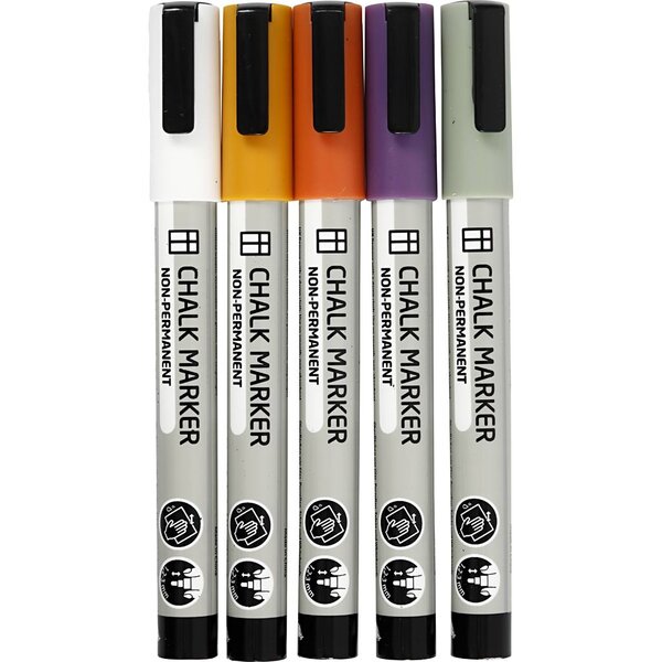 Creativ Company Krijtstiften, lijndikte 1,2-3 mm, pastelkleuren, 5 stuk/ 1 doos