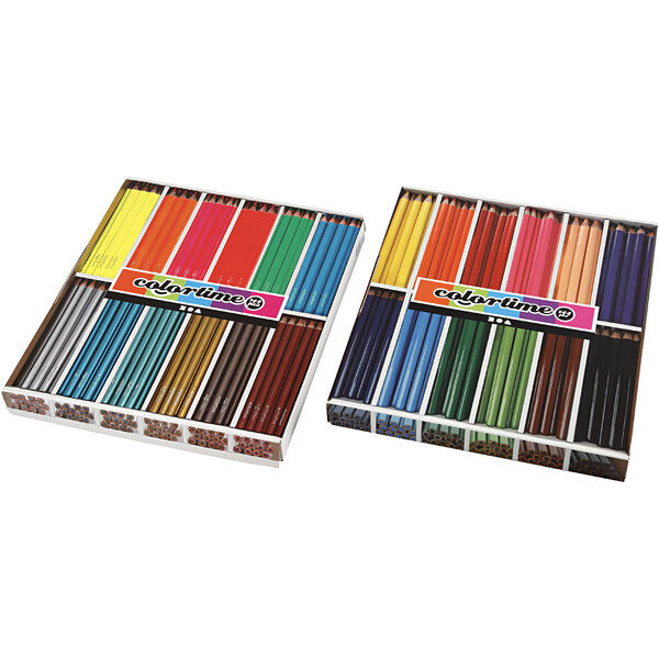 Colortime Kleurpotloden, vulling 4+5 mm, diverse kleuren, 288 stuk/ 1 doos