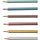 Colortime Colortime Kleurpotloden, L: 17,45 cm, vulling 3 mm, metallic kleuren, 6 stuk/ 1 doos