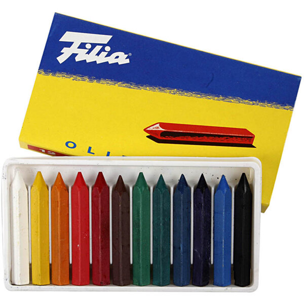 Filia Filia Oliekrijt, L: 6 cm, dikte 7x7 mm, 12 stuk/ 1 doos