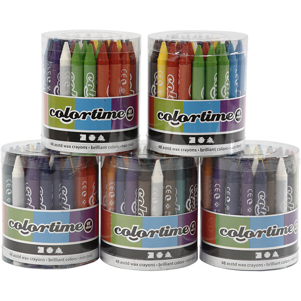 Colortime Colortime Kleurkrijt, 5x48 div/ 1 set