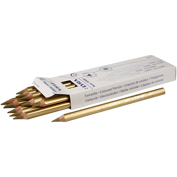 Lyra Super Ferby 1 Kleurpotloden, L: 18 cm, vulling 6,25 mm, goud, 12 stuk/ 1 doos