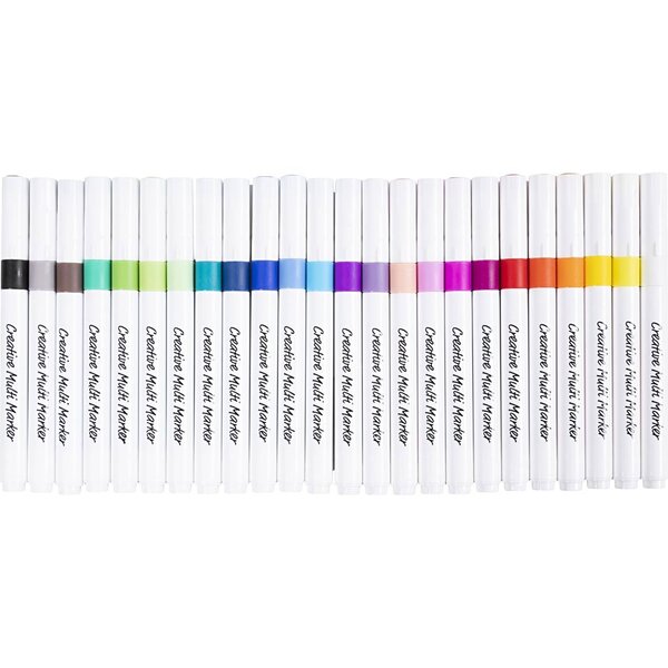 Creativ Company Creatieve Multi Stift, lijndikte 4 mm, diverse kleuren, 24 stuk/ 1 doos