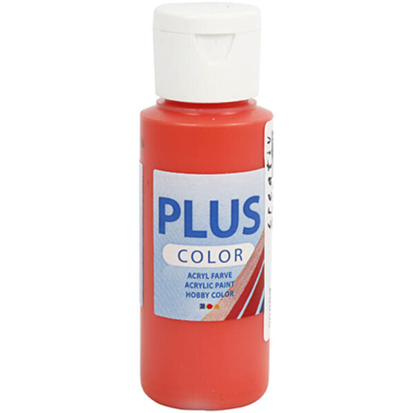 Plus Color Plus Color Acrylverf, brilliant red, 60 ml/ 1 fles