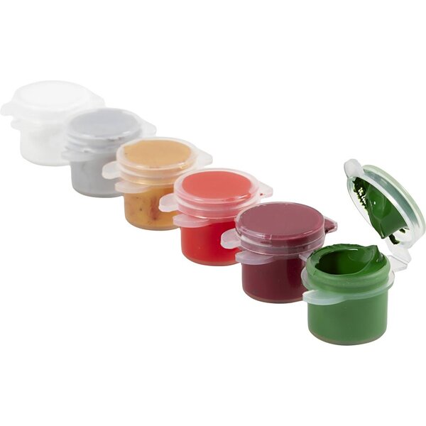 Creativ Company Plus Color Acrylverf, Kerst verf, 6x5 ml/ 1 doos