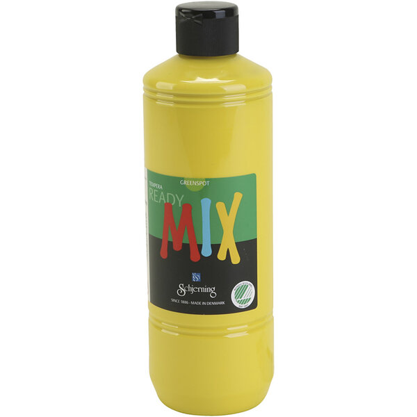 Schjerning Greenspot Plakaatverf, matt, primair geel, 500 ml/ 1 fles