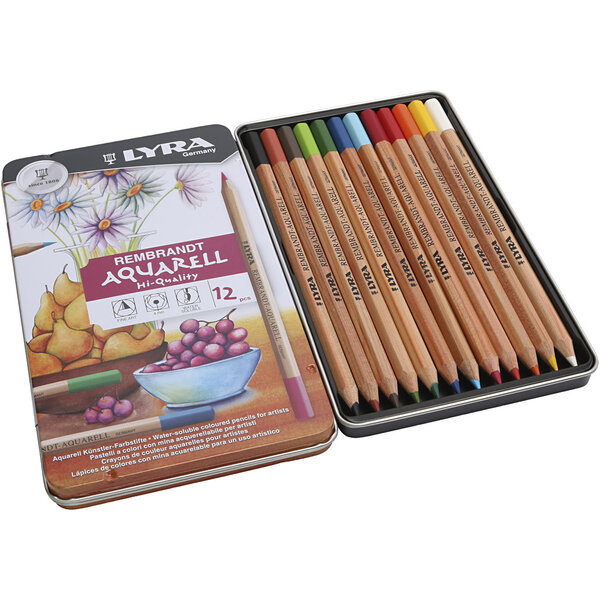 Lyra Lyra Rembrandt aquarelpotloden, diverse kleuren, 12 stuk/ 1 doos