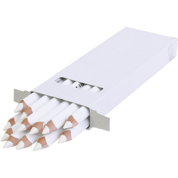 EDU3 Edu Jumbo Kleurpotlood, dikte 10 mm, vulling 6,25 mm, wit, 12 stuk/ 1 doos