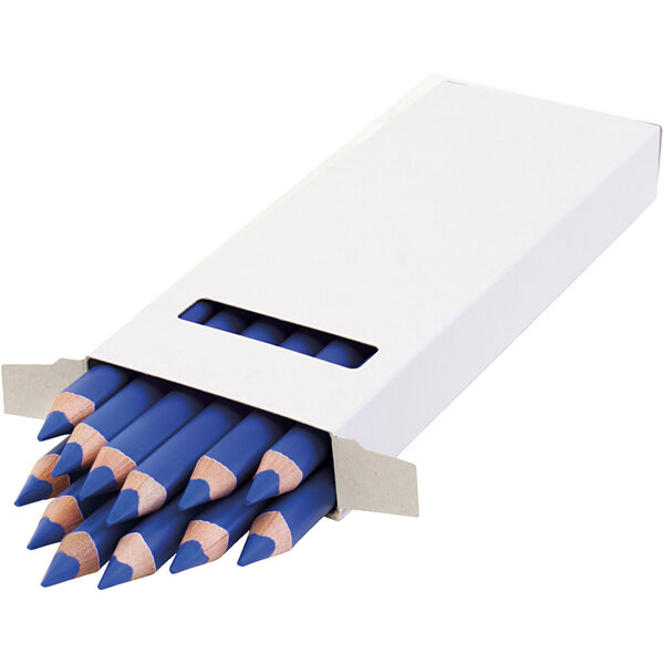 EDU3 Edu Jumbo Kleurpotlood, dikte 10 mm, vulling 6,25 mm, donkerblauw, 12 stuk/ 1 doos