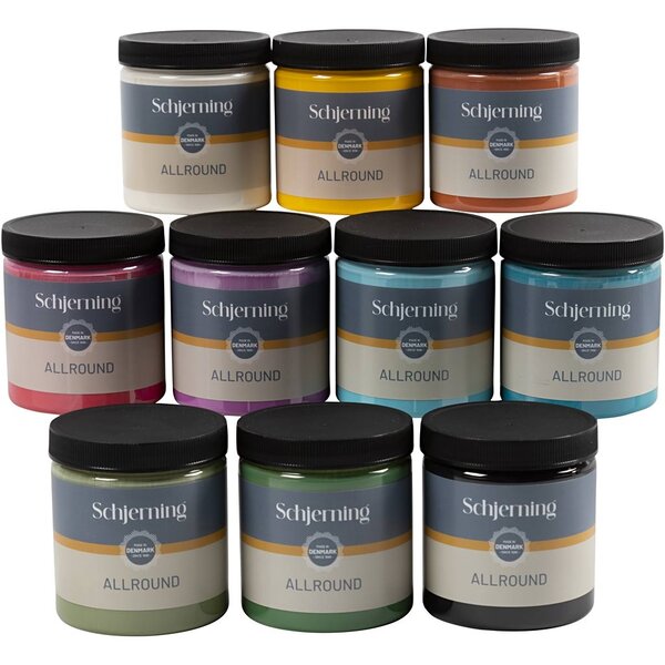 Schjerning Outdoor Verf, diverse kleuren, 10x250 ml/ 1 doos