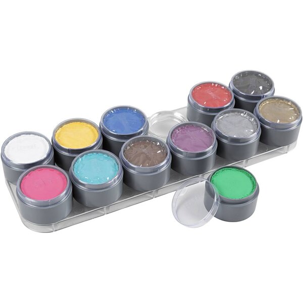 Grimas Grimas Schmink - Schminkpalet, diverse kleuren, 12x15 ml/ 1 stuk